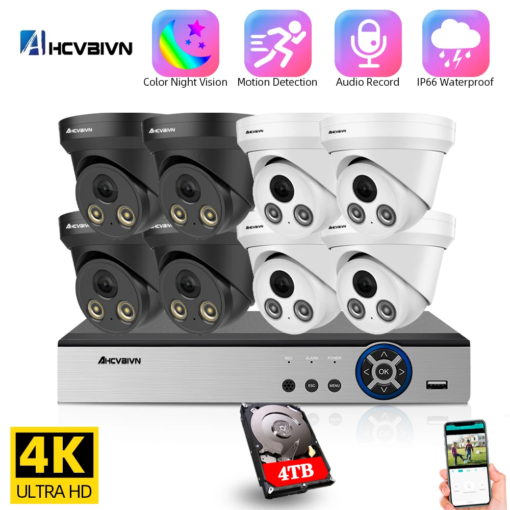8MP CCTV Camera Security System Kit 4K 8CH Outdoor Color Night Vision 8MP Audio POE IP Camera Video Surveilllance System Set
8MP CCTV Camera Security System Kit 4K 8CH Outdoor Color Night Vision 8MP Audio POE IP Camera Video Surveilllance System Set