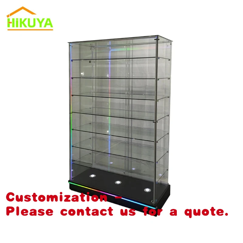 custom.HIKUYA Customized Tempered Glass Showcase with Colorful LED Lighting Sliding Door & Heavy Duty Design
custom.HIKUYA Customized Tempered Glass Showcase with Colorful LED Lighting Sliding Door & Heavy Duty Design