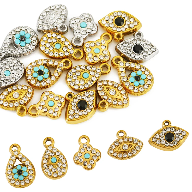 5pcs Stainless Steel Zircon Charms 18K Gold Water Droplet Eye Pendant Findings for DIY Women Necklace Bracelet Jewelry Making
5pcs Stainless Steel Zircon Charms 18K Gold Water Droplet Eye Pendant Findings for DIY Women Necklace Bracelet Jewelry Making