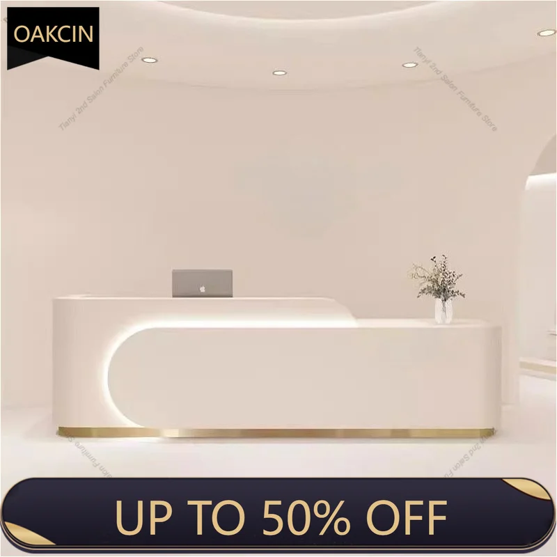 Nordic Creative Curved Reception Desk Oral Dental Beauty Salon Front Desk Clothing Store Consultation Office Furniture FYRD
Nordic Creative Curved Reception Desk Oral Dental Beauty Salon Front Desk Clothing Store Consultation Office Furniture FYRD