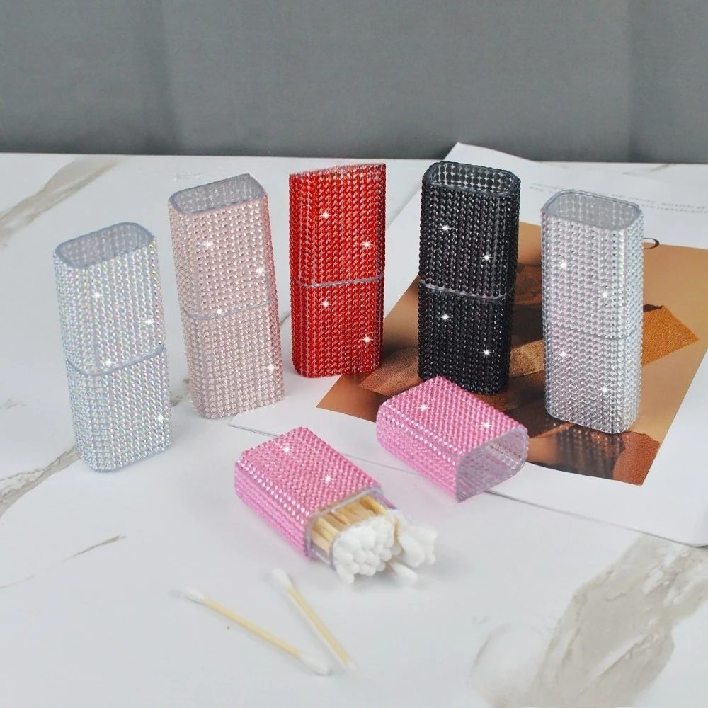 Diamond-encrusted Portable Cotton Swab Box Mini Storage Box Business Trip and Travel Organizing Band-aid Small Item Storage Box
Diamond-encrusted Portable Cotton Swab Box Mini Storage Box Business Trip and Travel Organizing Band-aid Small Item Storage Box