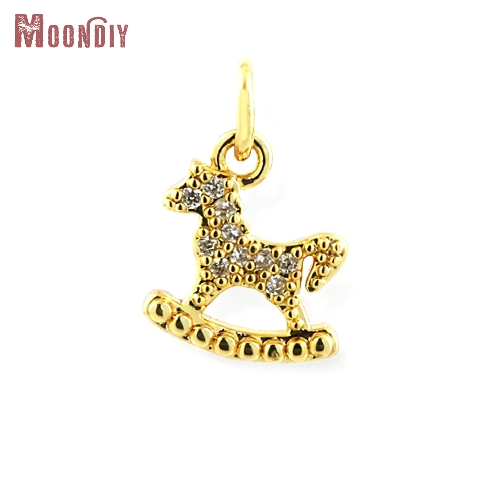 4PCS 12x10MM 18K Gold Color Brass and Zircon Rocking Horse Charms Pendants High Quality Diy Necklace Earrings Making Accessories
4PCS 12x10MM 18K Gold Color Brass and Zircon Rocking Horse Charms Pendants High Quality Diy Necklace Earrings Making Accessories