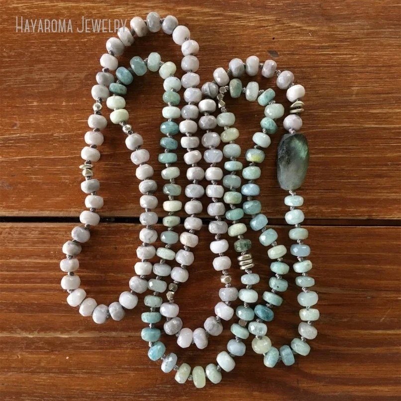 5pcs Long Layering Necklace Aquamarine Crazy Lace Agate Labradorite Nugget Hand Knotted Jewelry
5pcs Long Layering Necklace Aquamarine Crazy Lace Agate Labradorite Nugget Hand Knotted Jewelry