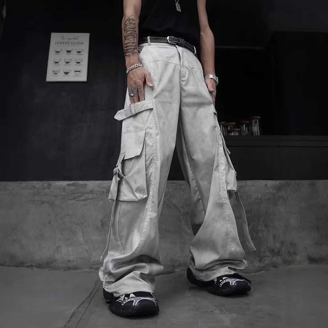 Retro Heavy Industry Functional Straight Cargo Pants Men's High Street Loose Wide Leg Multi-Pocket Hip Hop Dirty
Retro Heavy Industry Functional Straight Cargo Pants Men's High Street Loose Wide Leg Multi-Pocket Hip Hop Dirty