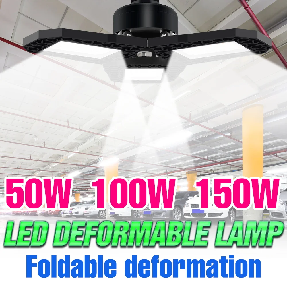150W LED Garage Lamps E27/E26 Indoor Foldable Workshop Ceiling Bulbs 220V Parking Lot Basements Storehouse Large Area Lighting
150W LED Garage Lamps E27/E26 Indoor Foldable Workshop Ceiling Bulbs 220V Parking Lot Basements Storehouse Large Area Lighting