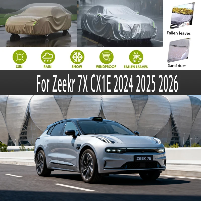 For Zeekr 7X CX1E 2024 2025 2026 Outdoor Protection Full Car Covers Snow Cover Sunshade Waterproof Dustproof Exterior
For Zeekr 7X CX1E 2024 2025 2026 Outdoor Protection Full Car Covers Snow Cover Sunshade Waterproof Dustproof Exterior