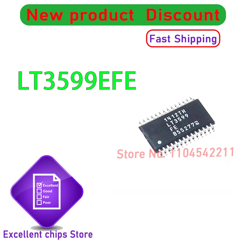 (5-10piece) 100% New LT3599 LT3599FE LT3599EFE#TRPBF LT3599EFE TSSOP28 Chipset
(5-10piece) 100% New LT3599 LT3599FE LT3599EFE#TRPBF LT3599EFE TSSOP28 Chipset