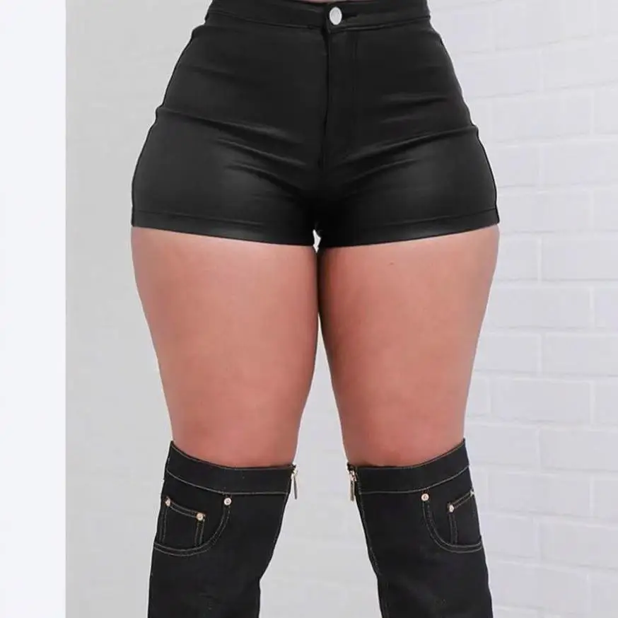 Sexy High-Waist PU Leather Shorts Tight-Fit Women's Casual Leather Pants Short Length Fashionable And Comfortable Spring Autumn
Sexy High-Waist PU Leather Shorts Tight-Fit Women's Casual Leather Pants Short Length Fashionable And Comfortable Spring Autumn