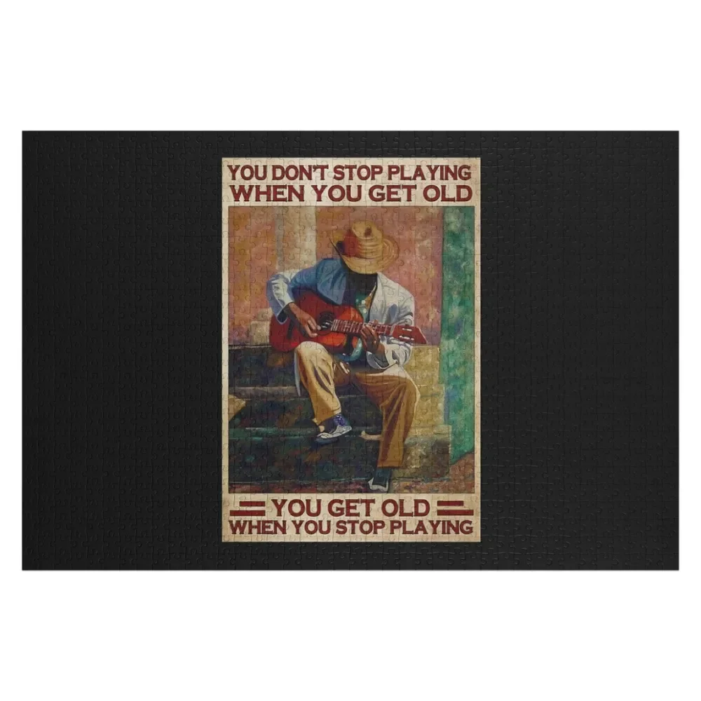 Guitar Player Painting - You Don't Stop Playing When You Get Old Jigsaw Puzzle Custom Wooden Gift Puzzle
Guitar Player Painting - You Don't Stop Playing When You Get Old Jigsaw Puzzle Custom Wooden Gift Puzzle