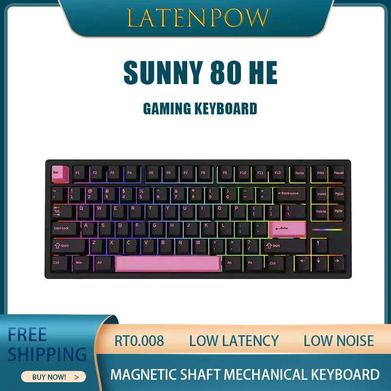 Latenpowsunny75/Sunny80he Механическая клавиатура с магнитным валом Корпус из алюминиевого сплава Rgb Rt0.008 Игровая клавиатура с низкой задержкой
Latenpowsunny75/Sunny80he Механическая клавиатура с магнитным валом Корпус из алюминиевого сплава Rgb Rt0.008 Игровая клавиатура с низкой задержкой