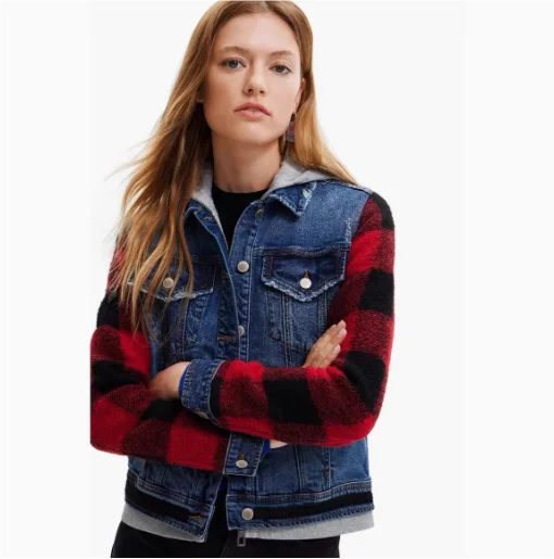 2025 Foreign Trade Original Order Spain Sand Washed Old Sleeve Splicing Checkered Hoodie Short Autumn/Winter Women's Cowboy Coat
2025 Foreign Trade Original Order Spain Sand Washed Old Sleeve Splicing Checkered Hoodie Short Autumn/Winter Women's Cowboy Coat