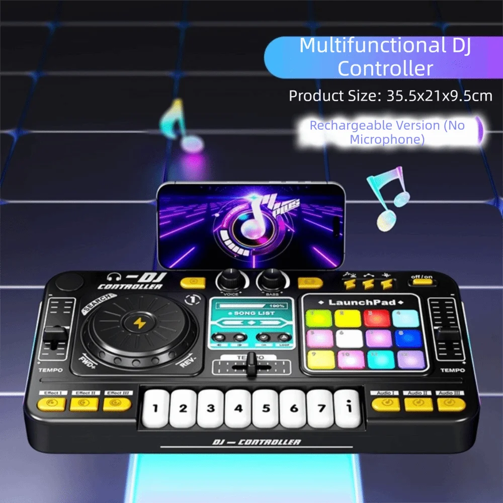 Многофункциональный детский DJ-микшер с интерактивным микрофоном, имитация DJ-проигрывателя, музыкальные эффекты
Многофункциональный детский DJ-микшер с интерактивным микрофоном, имитация DJ-проигрывателя, музыкальные эффекты