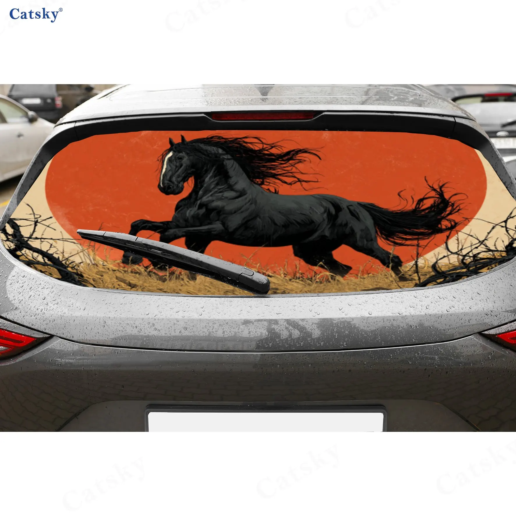 Vintage Style Galloping Horse PVC Perforated Car Vinyl Wraps, Durable Car Windshield Sticker, Waterproof Car Window Decal
Vintage Style Galloping Horse PVC Perforated Car Vinyl Wraps, Durable Car Windshield Sticker, Waterproof Car Window Decal