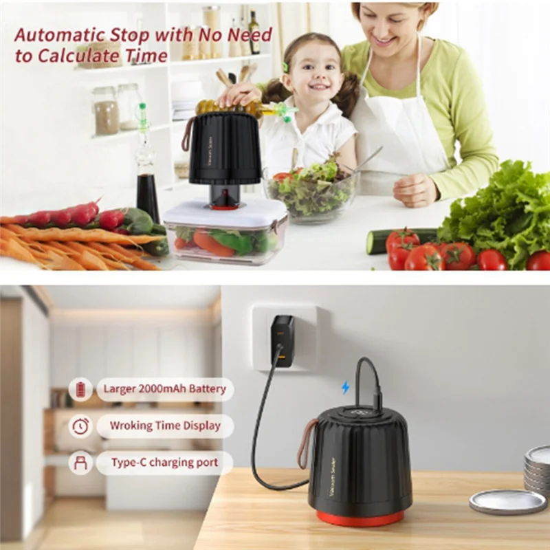 Electric Mason Jar Vacuum Sealer For Vacuum Bags, Can Opener, Wide Mouth And Regular Mouth Mason Jar Lids Food Storagem12k
Electric Mason Jar Vacuum Sealer For Vacuum Bags, Can Opener, Wide Mouth And Regular Mouth Mason Jar Lids Food Storagem12k