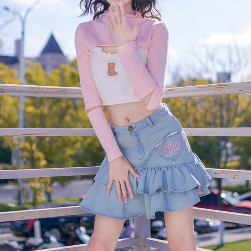 Y2k Skirt Denim Skirt Women Summer Sweet Lolita Kawaii Ruffled Embroidered Pleated A-line Skirt E-girl High Waist Mini Skirt
Y2k Skirt Denim Skirt Women Summer Sweet Lolita Kawaii Ruffled Embroidered Pleated A-line Skirt E-girl High Waist Mini Skirt