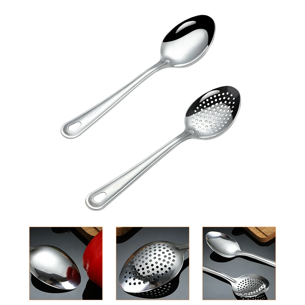 2 Pcs Stainless Steel Serving Spoon Portable Slotted Spoons Small Household Kitchen Accessory Caviar
2 Pcs Stainless Steel Serving Spoon Portable Slotted Spoons Small Household Kitchen Accessory Caviar