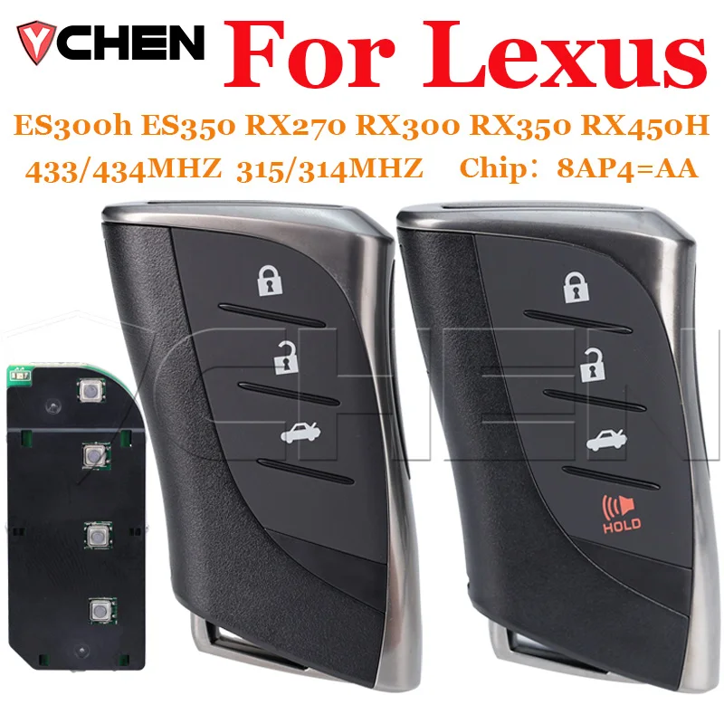 Key For Lexus ES300h ES350 RX270 RX300 RX350 RX450H 312/314/433.58/434.42MHz 231451-3590 0440 3410 P4=AA Smart Remote Car Fob
Key For Lexus ES300h ES350 RX270 RX300 RX350 RX450H 312/314/433.58/434.42MHz 231451-3590 0440 3410 P4=AA Smart Remote Car Fob