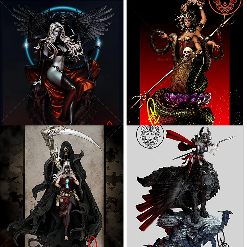 1/24 1/18 Scale Medusa Snake Haired Witch Sickle Reaper Time Goddess Lady Death DIY Self-assembled GK 3D Resin Un-panited Doll
1/24 1/18 Scale Medusa Snake Haired Witch Sickle Reaper Time Goddess Lady Death DIY Self-assembled GK 3D Resin Un-panited Doll
