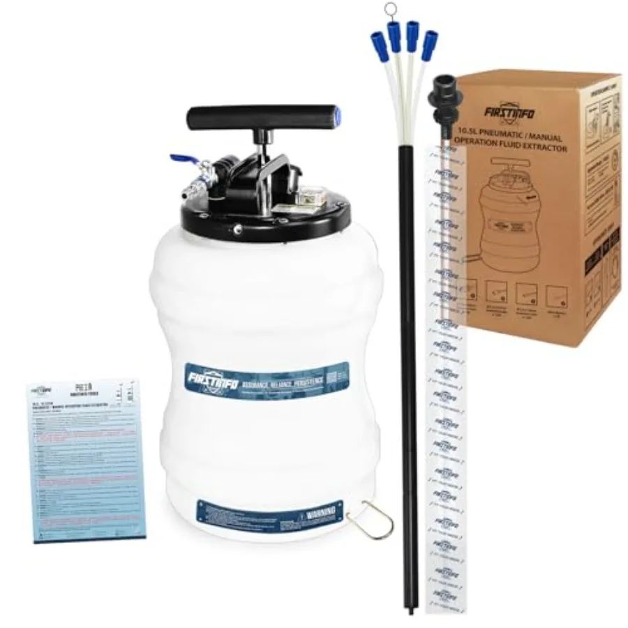 FIRSTINFO A1107USY5 Запатентованный вакуумный экстрактор масла третьего поколения 10,5 л (Тайвань), ручной/пневматический, с предохранительным вакуумным клапаном, 51 дюйм
FIRSTINFO A1107USY5 Запатентованный вакуумный экстрактор масла третьего поколения 10,5 л (Тайвань), ручной/пневматический, с предохранительным вакуумным клапаном, 51 дюйм