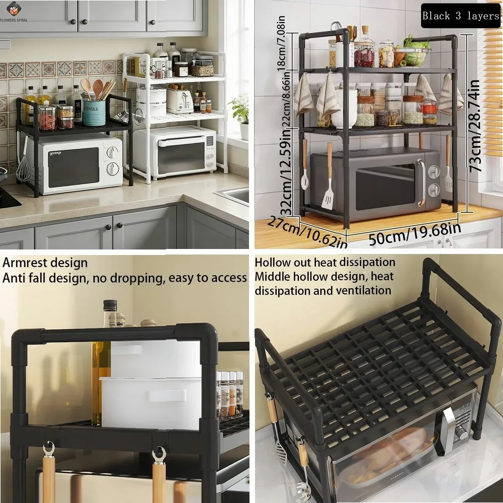 Space Saving Microwave Oven Rack, Kitchen Countertop Storage Organizer with Styles
Space Saving Microwave Oven Rack, Kitchen Countertop Storage Organizer with Styles