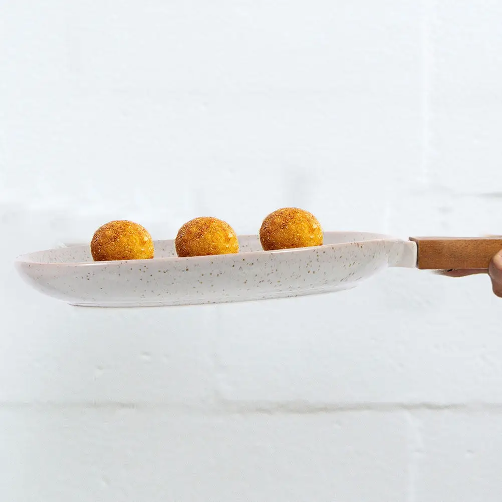 Ceramic Retro Dining Plate with Wooden Handle Microwave Oven Safe Baking Food Tray Multipurpose Household Dessert Serving Plate
Ceramic Retro Dining Plate with Wooden Handle Microwave Oven Safe Baking Food Tray Multipurpose Household Dessert Serving Plate