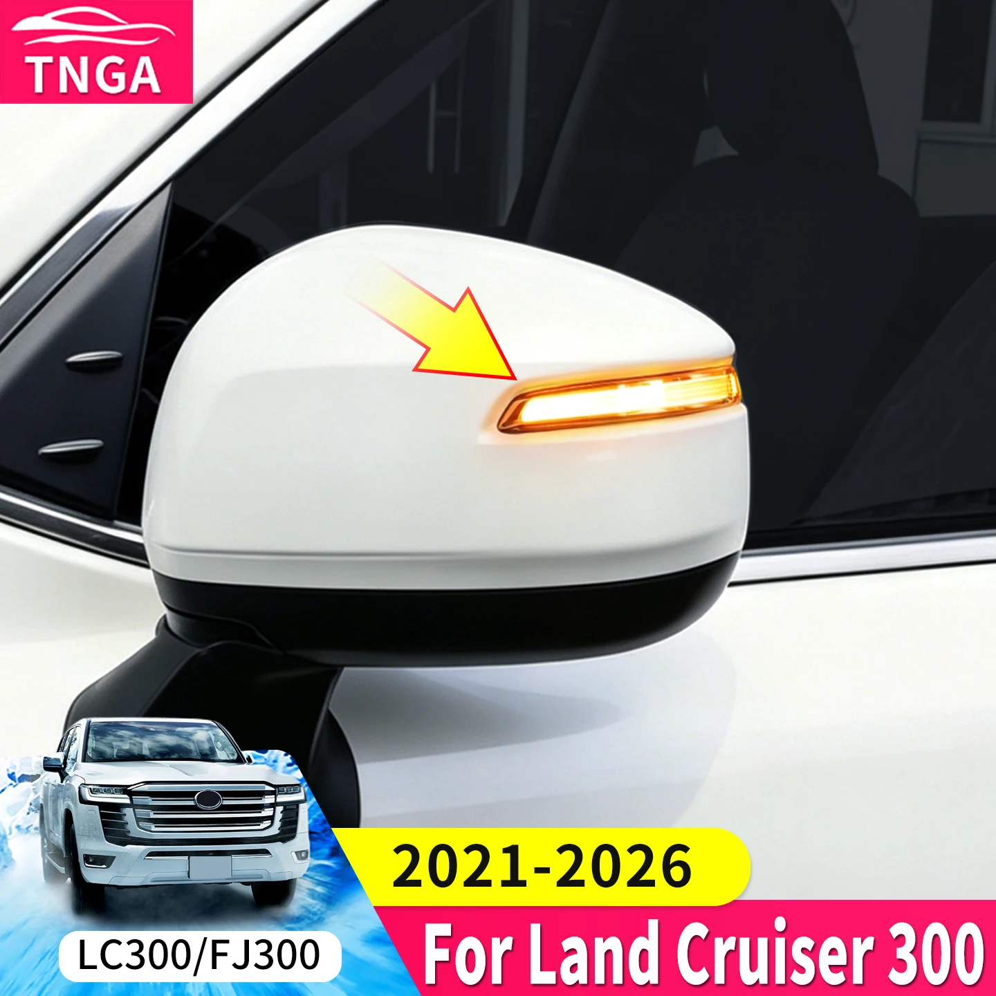 For Toyota Land Cruiser LC300 2022 2023 2024 2025 Side Mirror Indicator Light LED Turn Signal Lamp Exterior Styling Accessories
For Toyota Land Cruiser LC300 2022 2023 2024 2025 Side Mirror Indicator Light LED Turn Signal Lamp Exterior Styling Accessories