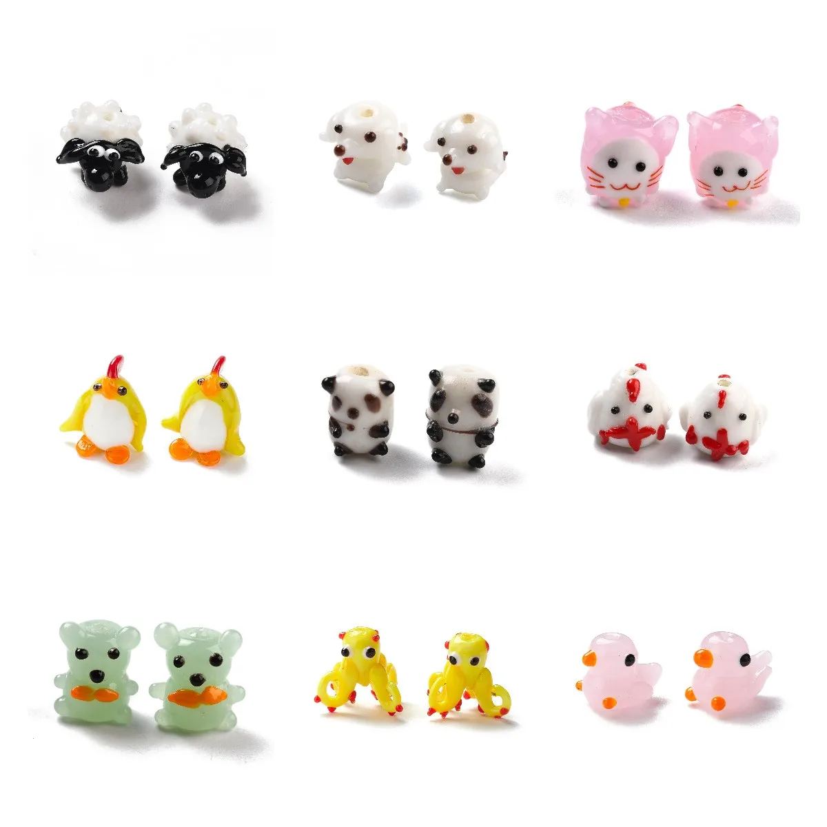 5pcs Cute Cartoon Lampwork Glass Beads Multicolor Animal Octopus Rabbit Cat Sheep Loose Beads For DIY Bracelets Jewelry Making
5pcs Cute Cartoon Lampwork Glass Beads Multicolor Animal Octopus Rabbit Cat Sheep Loose Beads For DIY Bracelets Jewelry Making