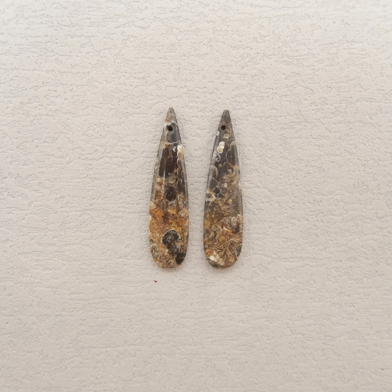 2PCS Turitella Agate Teardrop Pendants Polished Earthy Patterned Gemstone Jewelry Components for Crafting 41x11x3mm-4.3g
2PCS Turitella Agate Teardrop Pendants Polished Earthy Patterned Gemstone Jewelry Components for Crafting 41x11x3mm-4.3g