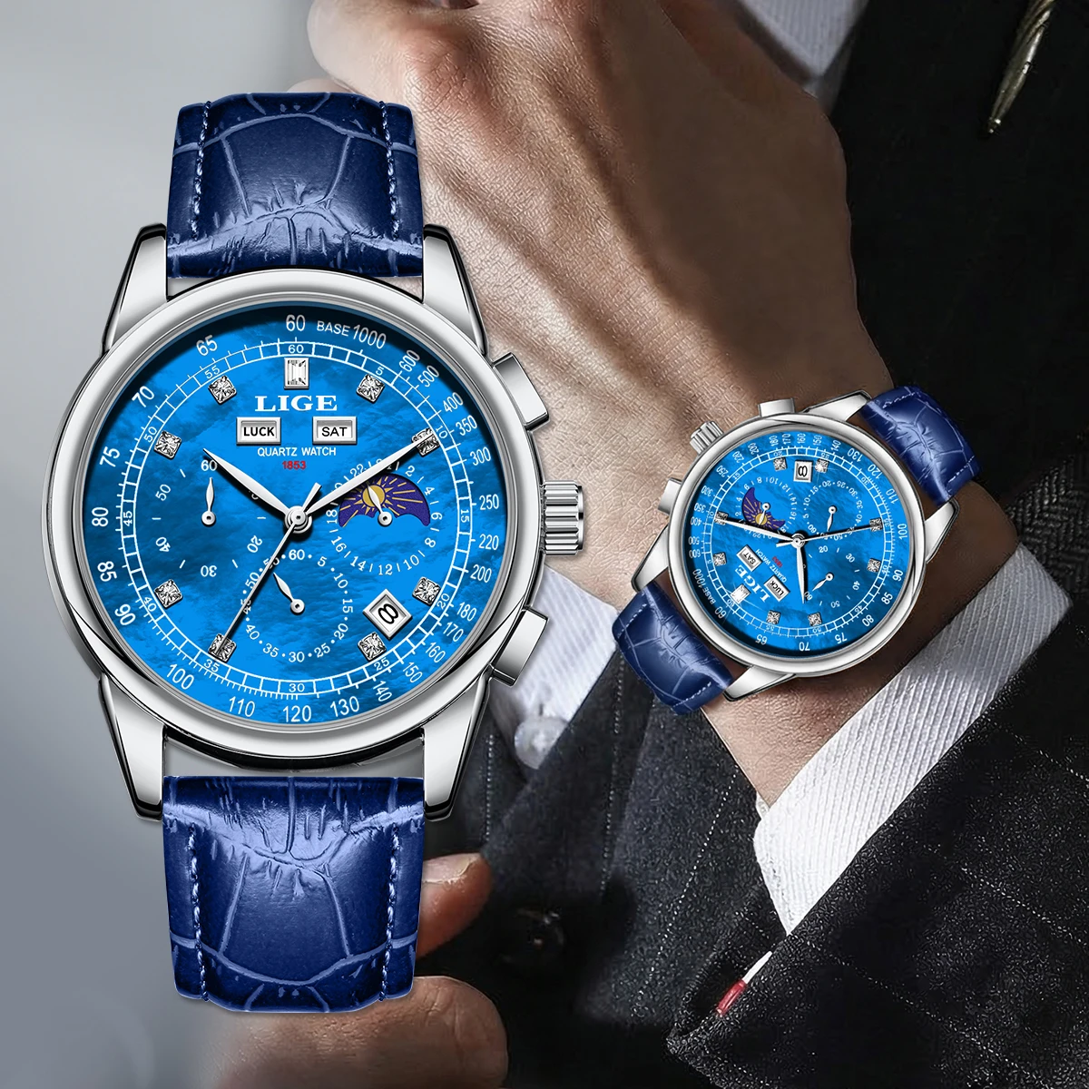 LIGE New Men's Chronograph Watch Top Brand Casual Fashion Watches Sport Military Leather Quartz Wristwatches Business Male Clock
LIGE New Men's Chronograph Watch Top Brand Casual Fashion Watches Sport Military Leather Quartz Wristwatches Business Male Clock