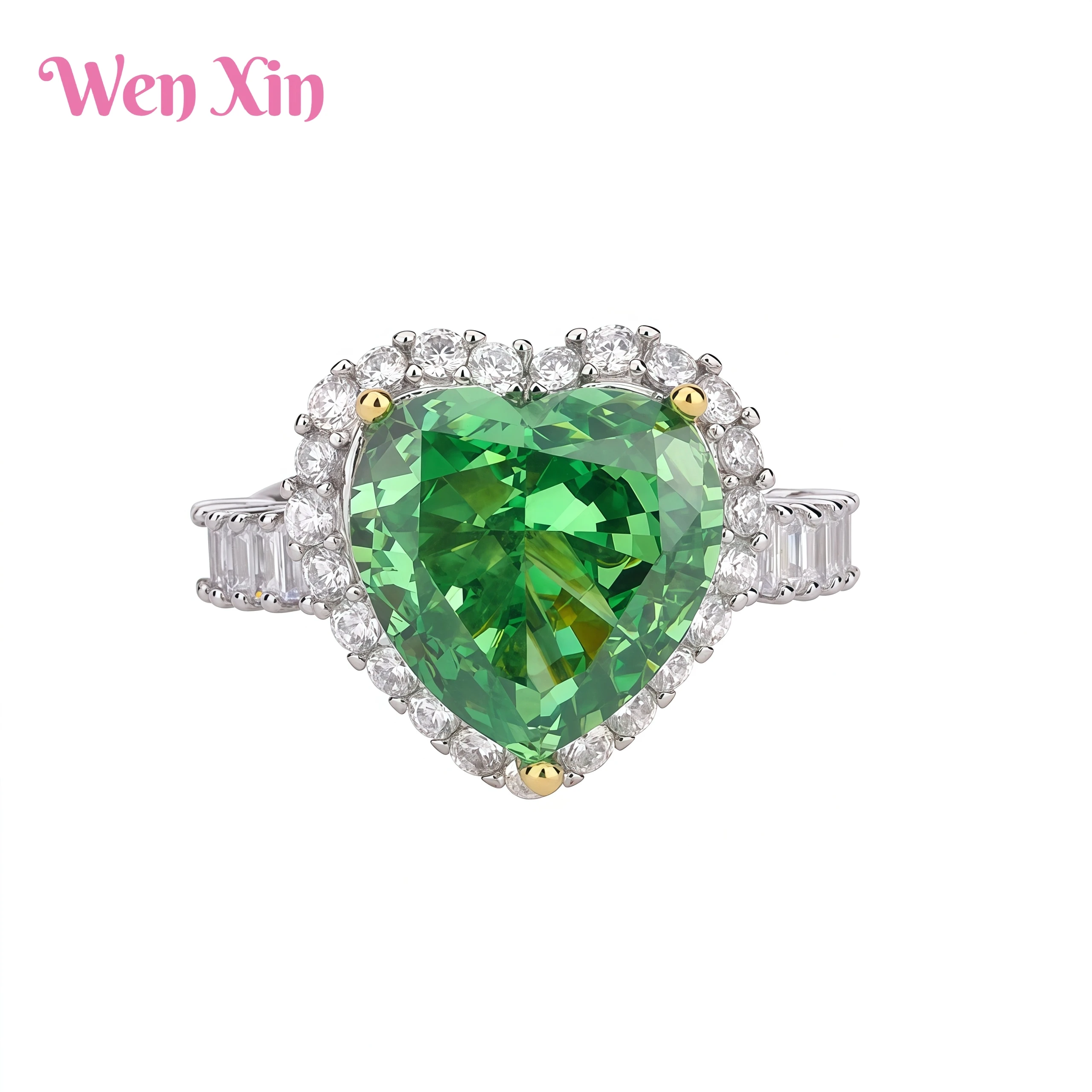 WENXIN Brand MUSHAN MCT High Quality Carbon Diamond Heart Shape Ring Jewelry Women Gold Plated Opening Ring Jewelry Accessorie
WENXIN Brand MUSHAN MCT High Quality Carbon Diamond Heart Shape Ring Jewelry Women Gold Plated Opening Ring Jewelry Accessorie