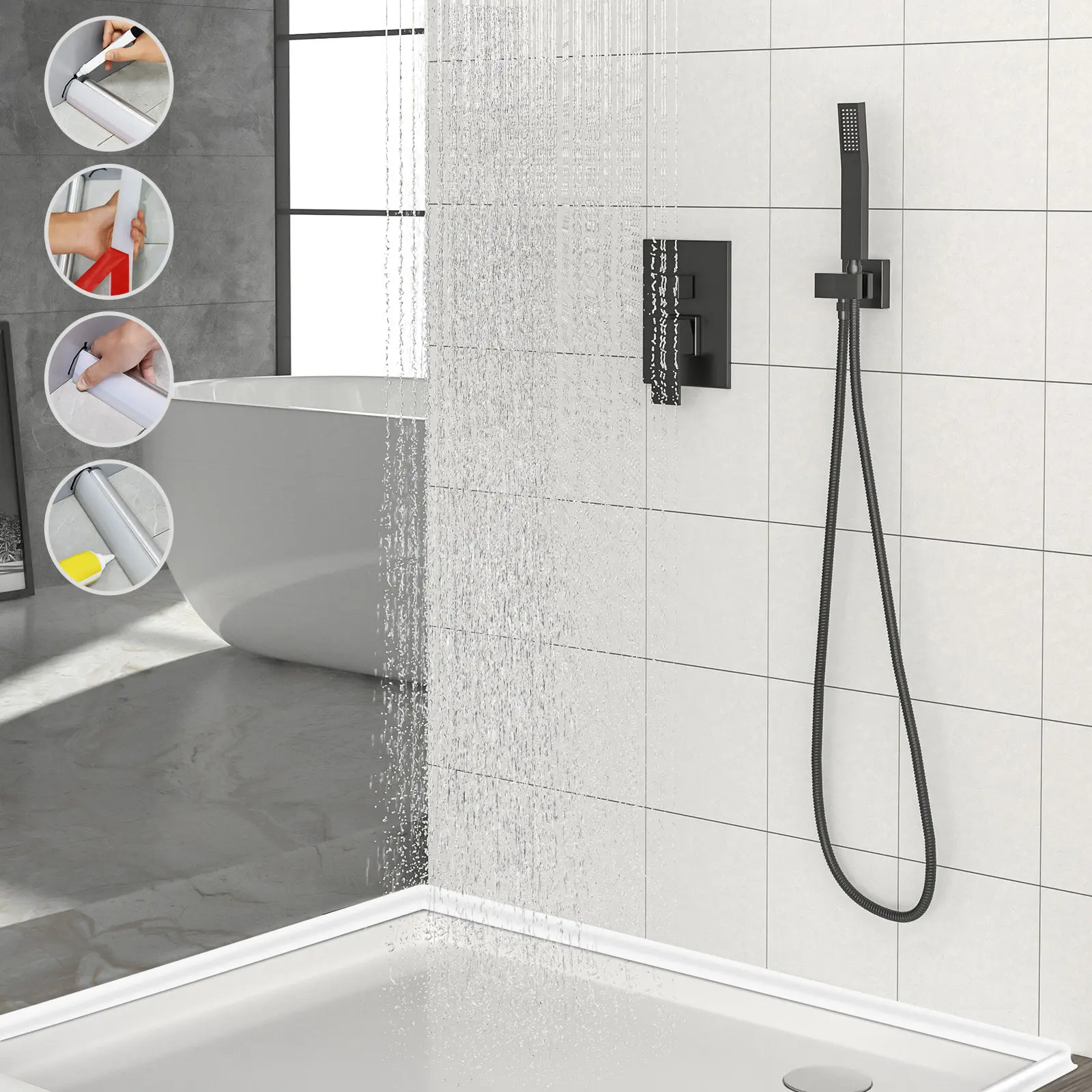 Bathroom Threshold Waterproof Strip Shower Door Bottom Water Barrier Dam Self Adhesive Shower Water Stopper Splash Guard Blocker
Bathroom Threshold Waterproof Strip Shower Door Bottom Water Barrier Dam Self Adhesive Shower Water Stopper Splash Guard Blocker