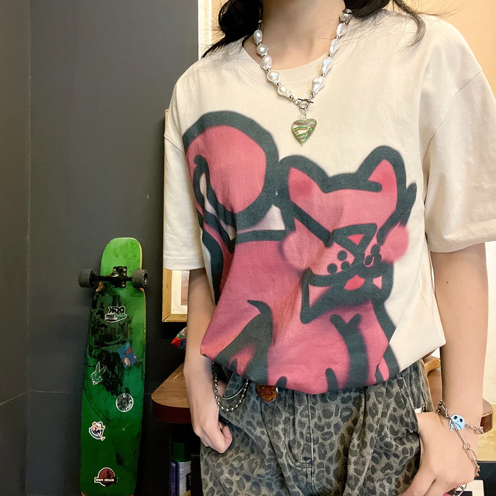 Adorable Tail Oversize College Style Short Sleeve T-Shirt Women's Heavyweight 260G Wang Studio Fashion Top
Adorable Tail Oversize College Style Short Sleeve T-Shirt Women's Heavyweight 260G Wang Studio Fashion Top