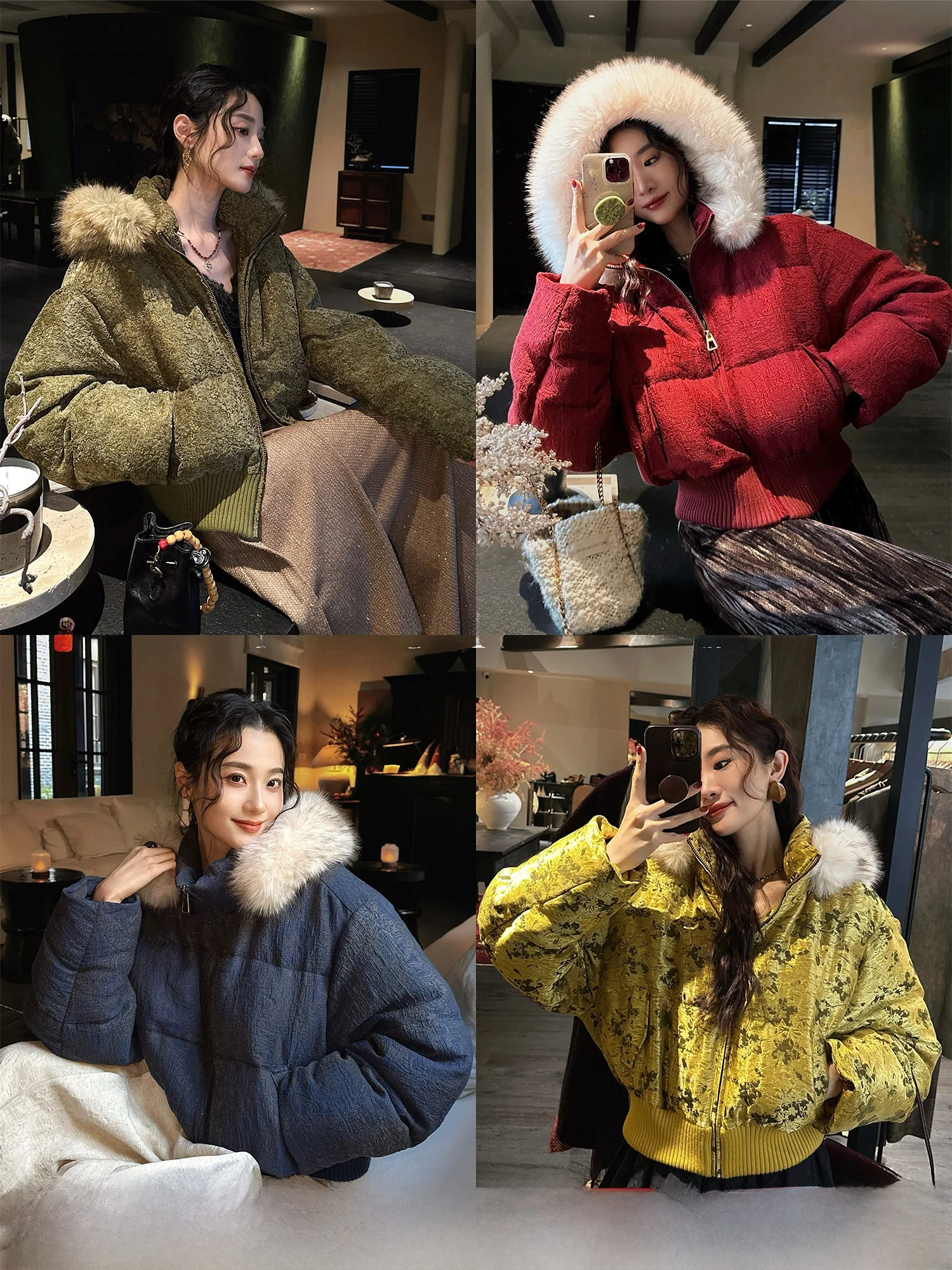 Sanji Bla Flower ort Puffer Jaet with Fur Collar And Hood New Chinese Sle Silk Weave 90 down Women's Winter Coat
Sanji Bla Flower ort Puffer Jaet with Fur Collar And Hood New Chinese Sle Silk Weave 90 down Women's Winter Coat