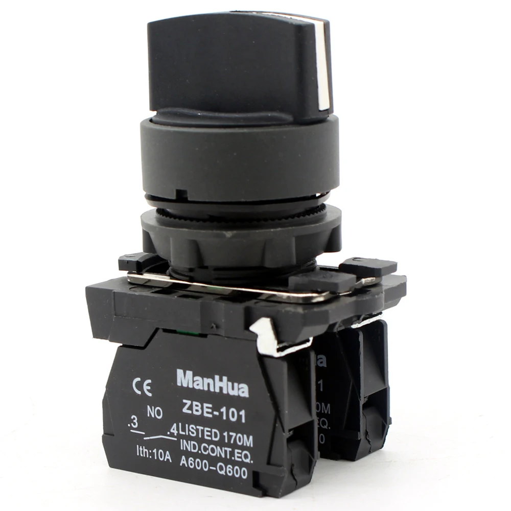 XB5-AD33 Black Button Switch Standard Handle 3 Position Selector Rotary Switch 2NO
XB5-AD33 Black Button Switch Standard Handle 3 Position Selector Rotary Switch 2NO