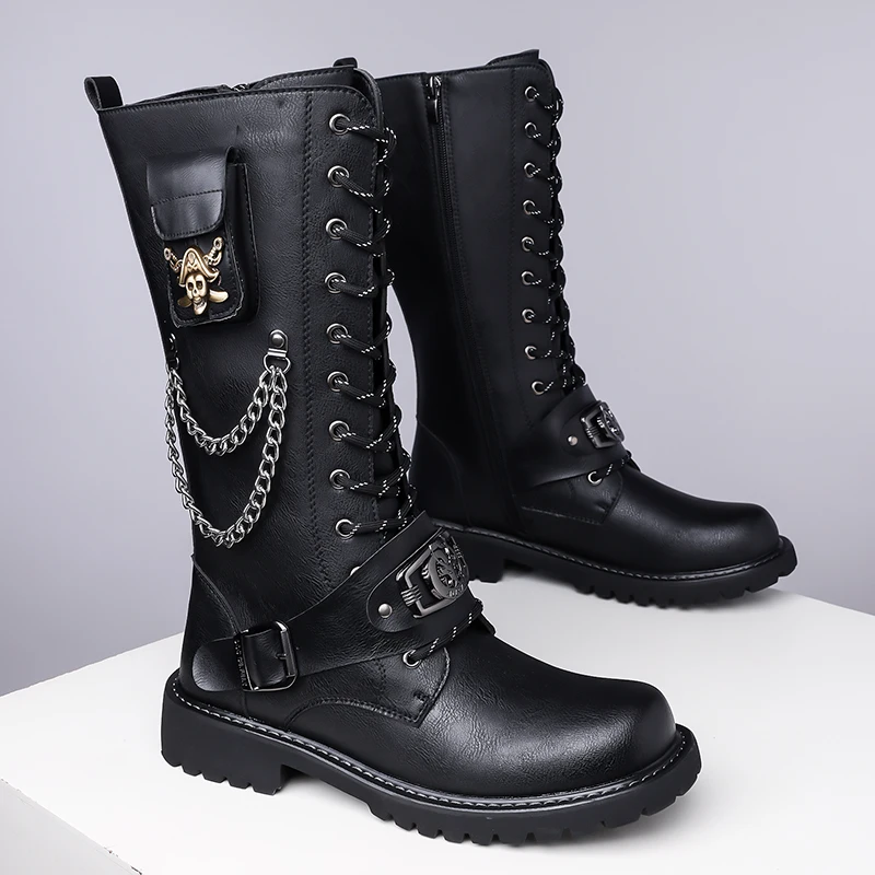 JY men's new large size motorcycle boots tooling big head boots cool trend shoes
JY men's new large size motorcycle boots tooling big head boots cool trend shoes