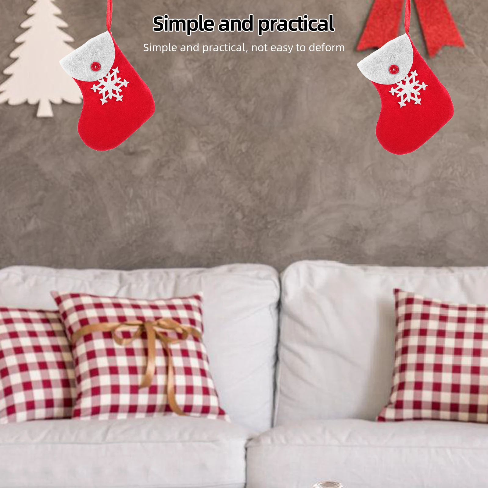 4 Pcs Christmas Stocking Ornaments Holiday Decorations Cloth Mini Sockes Silverware Holders
4 Pcs Christmas Stocking Ornaments Holiday Decorations Cloth Mini Sockes Silverware Holders