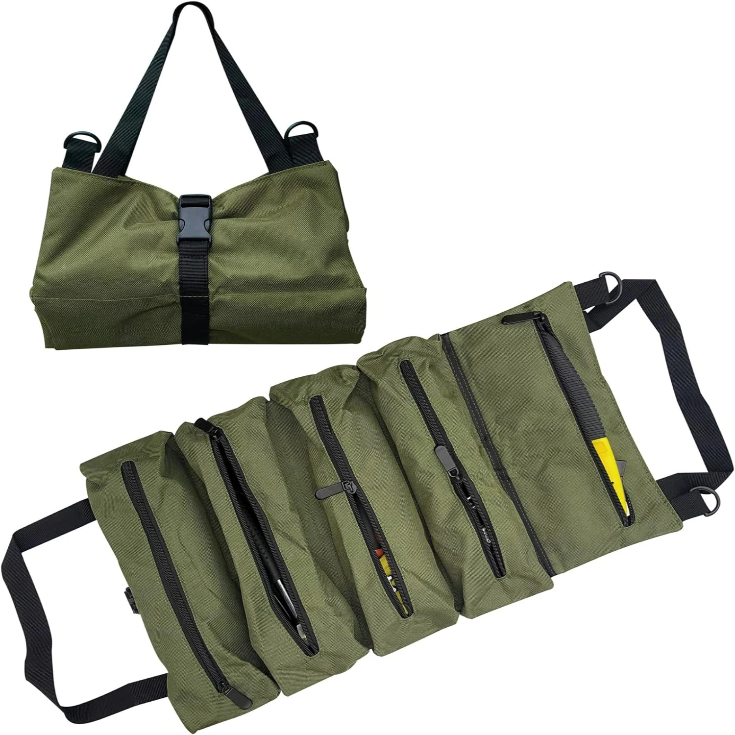 Durable Green Waterproof Oxford Cloth Tool Roll Up Bag with 5 Spacious Pockets - Heavy-Duty Multi-Purpose Organizer Ideal for El
Durable Green Waterproof Oxford Cloth Tool Roll Up Bag with 5 Spacious Pockets - Heavy-Duty Multi-Purpose Organizer Ideal for El