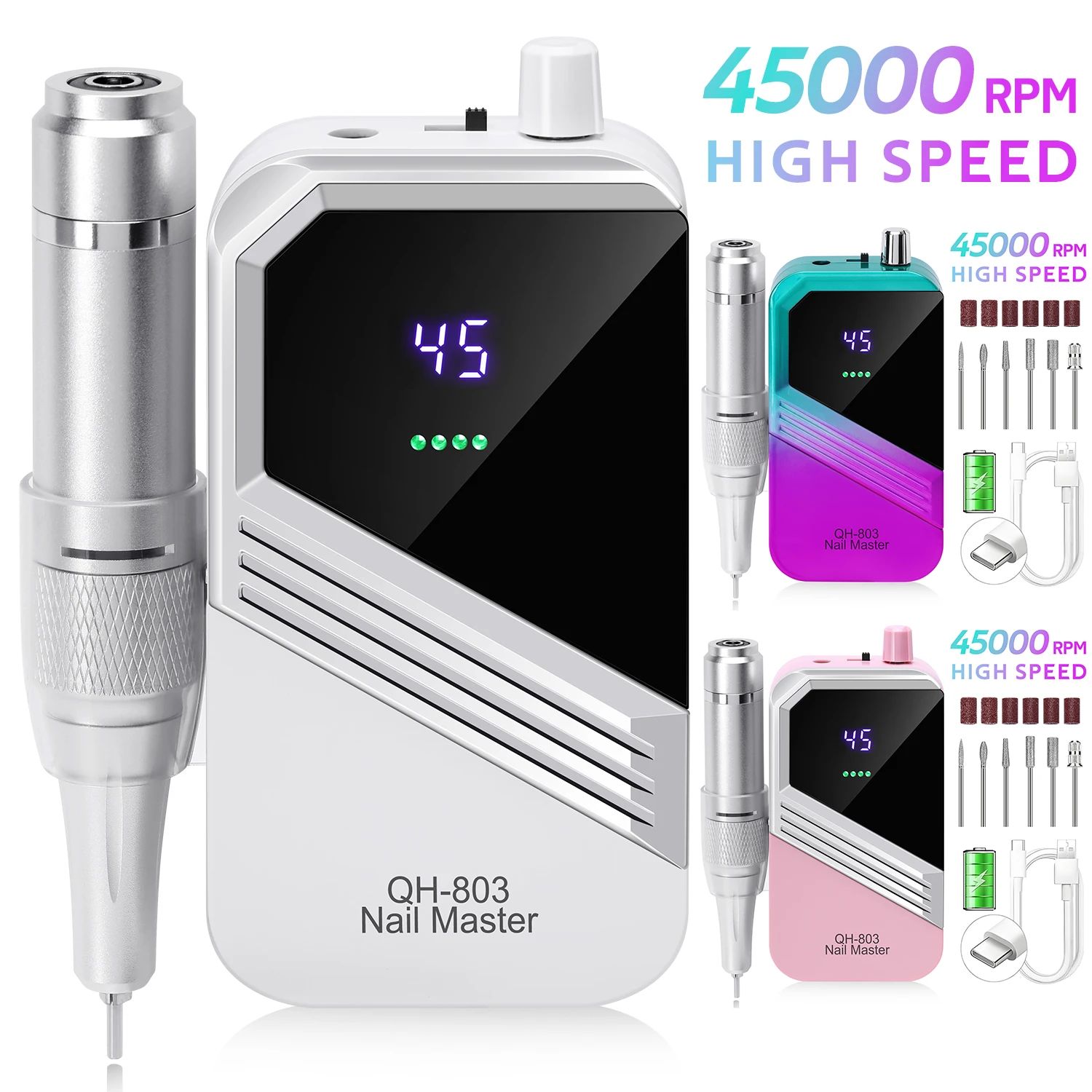 DianaBeauty Portable Electric Nail Drill Machine LED Display Rechargeable Nail Sander for Gel Nails Polish For Manicure Salon
DianaBeauty Portable Electric Nail Drill Machine LED Display Rechargeable Nail Sander for Gel Nails Polish For Manicure Salon