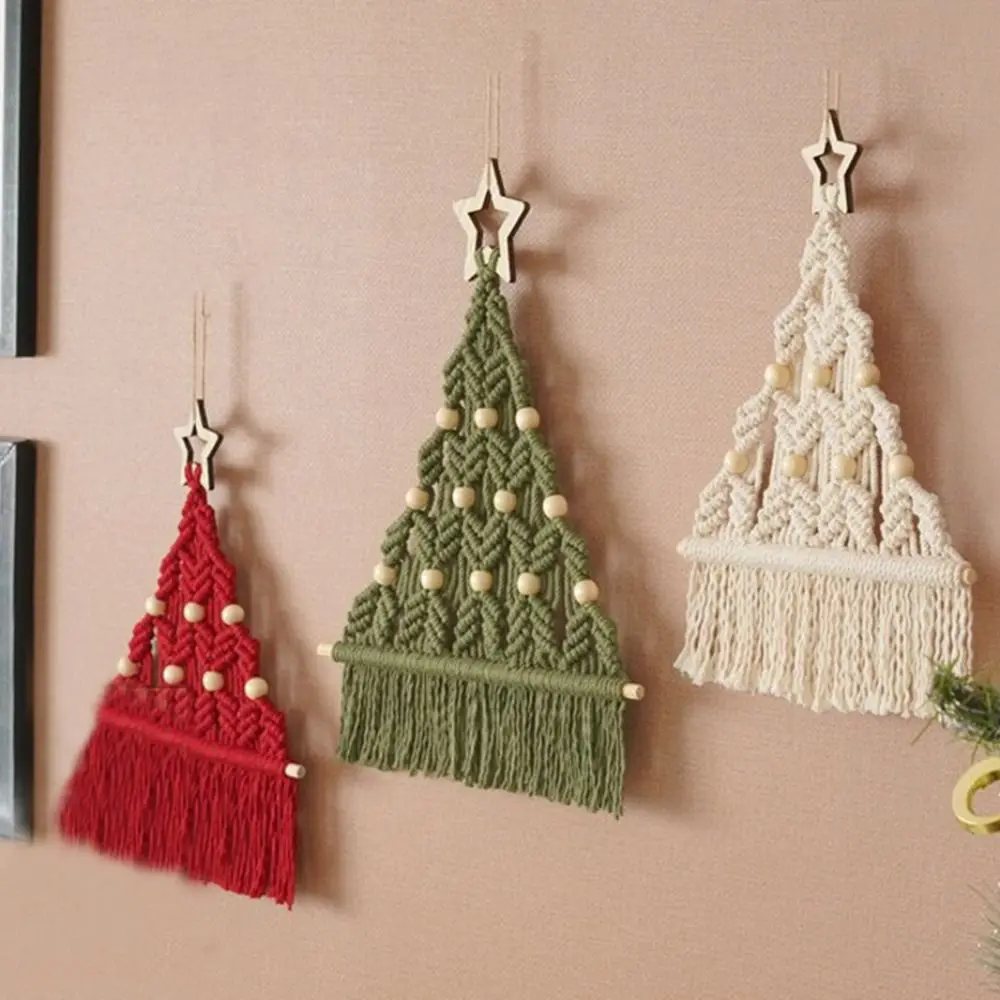 Woven Christmas Tree Macrame Tapestry Aesthetic Tassel Wall Hanging Pendant Decorative Art Cotton Rope Tapestry Dorm Room
Woven Christmas Tree Macrame Tapestry Aesthetic Tassel Wall Hanging Pendant Decorative Art Cotton Rope Tapestry Dorm Room