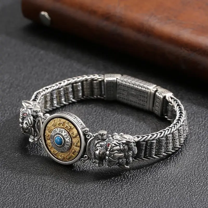 Silver Vintage Bangles Dragon Bone Chain Weaving Bracelet for Women and Men Double chains Buckle Can Wear Banquet Jewelry
Silver Vintage Bangles Dragon Bone Chain Weaving Bracelet for Women and Men Double chains Buckle Can Wear Banquet Jewelry