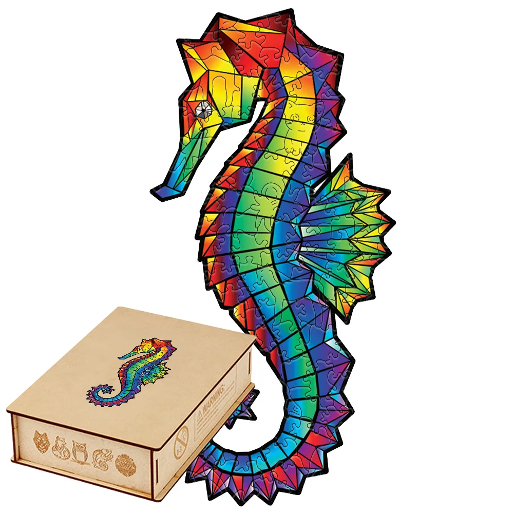 Seahorse Wooden Jigsaw Puzzle for Adults Ocean Animal Shaped Puzzle Irregular Wooden Brain Teaser Gift Decor
Seahorse Wooden Jigsaw Puzzle for Adults Ocean Animal Shaped Puzzle Irregular Wooden Brain Teaser Gift Decor