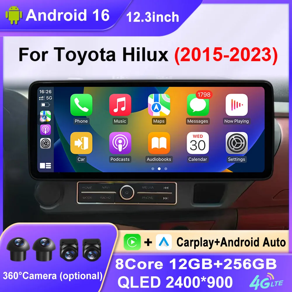 12,3-дюймовый мультимедийный видеоплеер для Toyota Hilux 2015-2023 LHD с GPS-навигацией, разделением экрана, Wi-Fi, 4G, Bluetooth, Android 16
12,3-дюймовый мультимедийный видеоплеер для Toyota Hilux 2015-2023 LHD с GPS-навигацией, разделением экрана, Wi-Fi, 4G, Bluetooth, Android 16