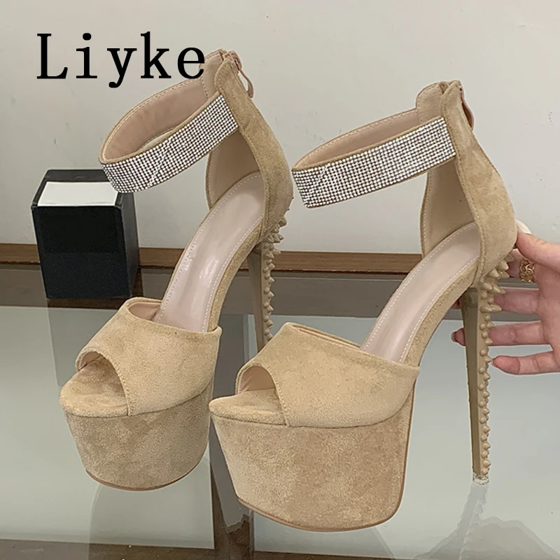 Liyke Runway Fashion Rhinestone Ankle Zip Cover Strap Sandals Women Rivet Stiletto Sexy Peep Toe Platform Heels Stripper Shoes
Liyke Runway Fashion Rhinestone Ankle Zip Cover Strap Sandals Women Rivet Stiletto Sexy Peep Toe Platform Heels Stripper Shoes