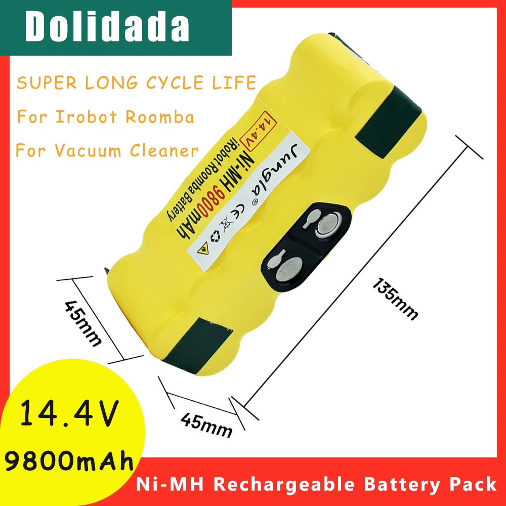 4800/6800/9800mah Battery Pack For Irobot Roomba 500 600 700 800 900 Series Vacuum Cleaner Rechargeable Lithium Bateria
4800/6800/9800mah Battery Pack For Irobot Roomba 500 600 700 800 900 Series Vacuum Cleaner Rechargeable Lithium Bateria