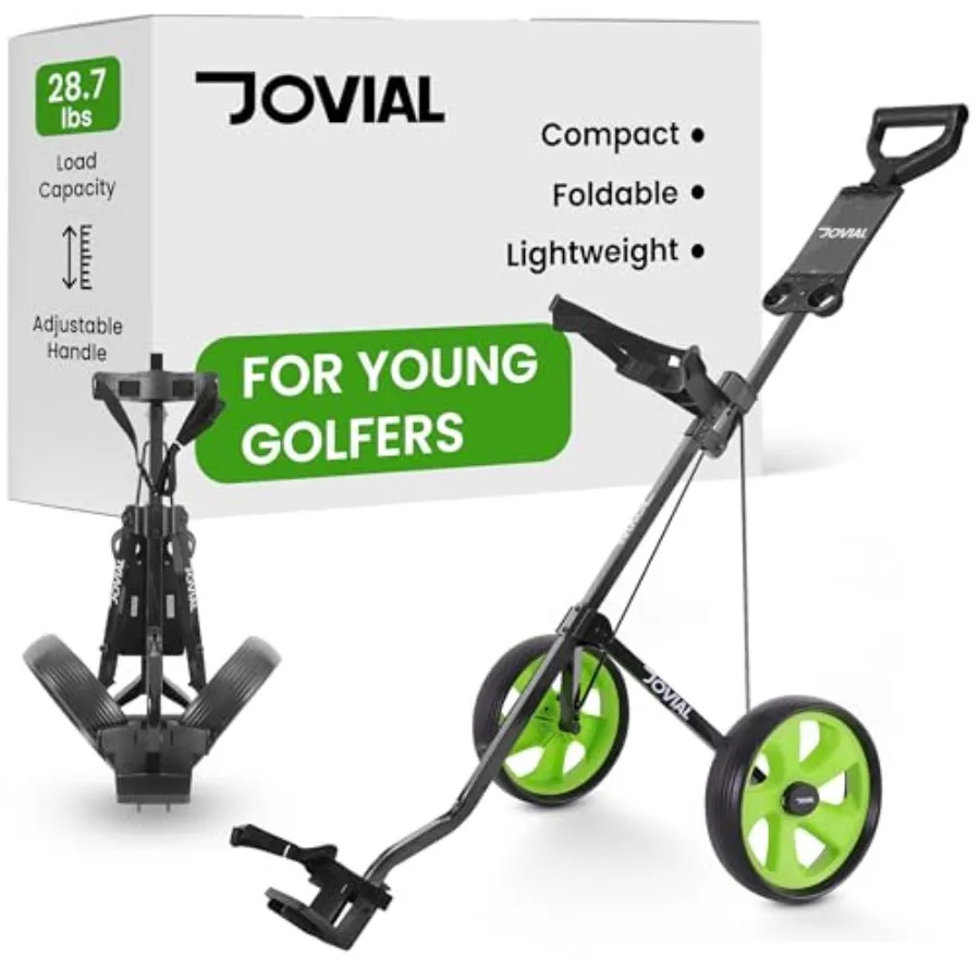 Foldable 2-Wheel Junior Golf Pull Cart Lightweight Steel Frame, Scorecard Holder, Adjustable Padded Handle, Bag Straps, Quick B
Foldable 2-Wheel Junior Golf Pull Cart Lightweight Steel Frame, Scorecard Holder, Adjustable Padded Handle, Bag Straps, Quick B