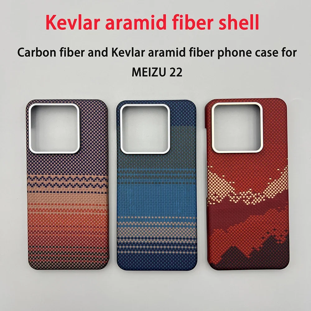 For MEIZU 22 phone case Kevlar aramid fiber hard shell 600D carbon fiber lightweight business magnetic protective cover
For MEIZU 22 phone case Kevlar aramid fiber hard shell 600D carbon fiber lightweight business magnetic protective cover
