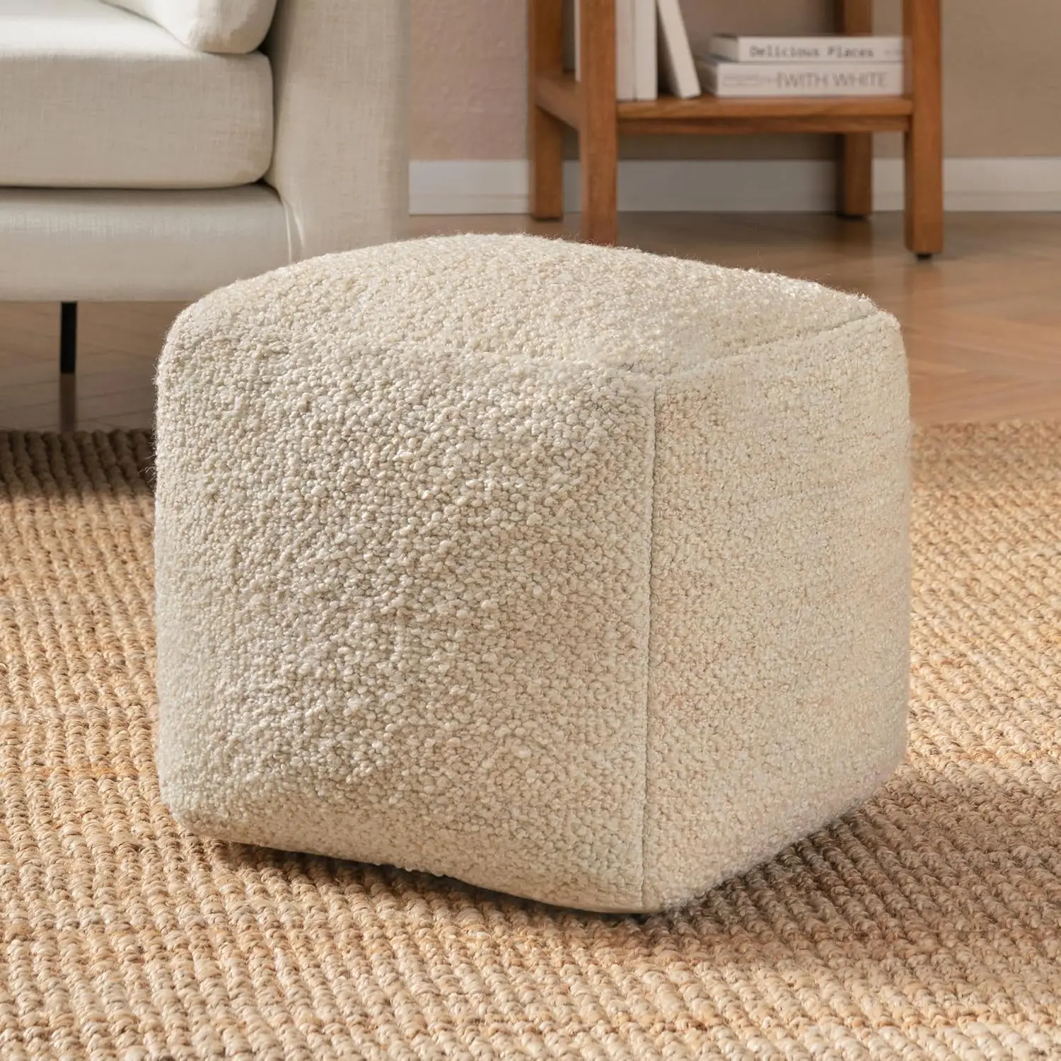 Handmade Pouf Ottoman Foot Rest, Comfortable Foot Stool, Decorative Floor Seating for Living Room & Bedroom, Ivory
Handmade Pouf Ottoman Foot Rest, Comfortable Foot Stool, Decorative Floor Seating for Living Room & Bedroom, Ivory