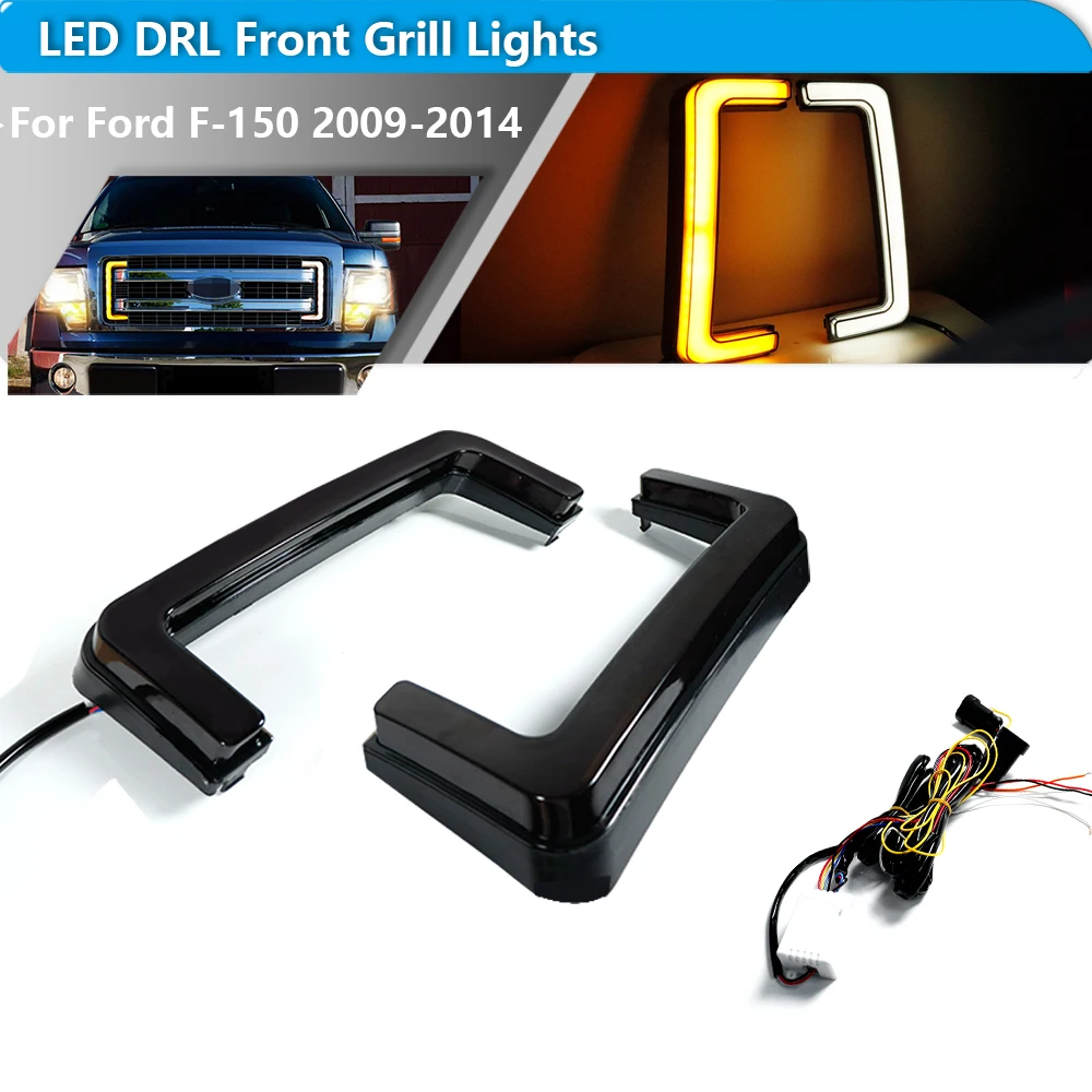 2pcs Clear/Smoked Lens Switchback LED DRL&Turn Signal Lights Retrofit For Ford F-150 2009-2014
2pcs Clear/Smoked Lens Switchback LED DRL&Turn Signal Lights Retrofit For Ford F-150 2009-2014