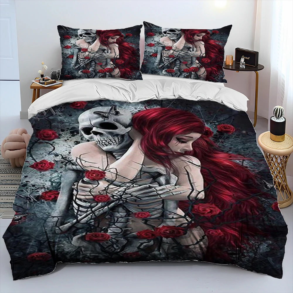 3D Gothic Horror Female Skull Dead Girl Bedding Set,Duvet Cover Bed Set Quilt Cover Pillowcase,King Queen Size Bedding Set Adult
3D Gothic Horror Female Skull Dead Girl Bedding Set,Duvet Cover Bed Set Quilt Cover Pillowcase,King Queen Size Bedding Set Adult