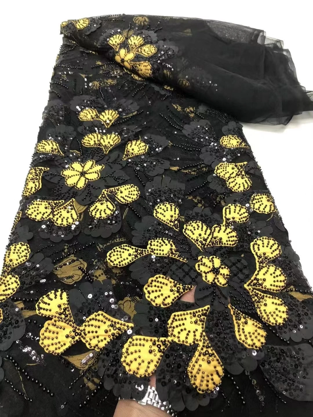 2025 African Nigerian Sequins Embroidery Tulle Lace Fabric High Quality Beads Stone Prom Dresses Sewing Guipure 5 Yards DP0365
2025 African Nigerian Sequins Embroidery Tulle Lace Fabric High Quality Beads Stone Prom Dresses Sewing Guipure 5 Yards DP0365